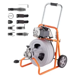 VEVOR Drain Cleaner Machine 75FT X 1/2 Inch, Auto Feed Sewer Snake Drain Auger On Wheels, Portable Drain Cleaning Machine, Gray 17 VEVOR Drain Cleaner Machine 75FT X 1/2 Inch, Auto Feed Sewer Snake Drain Auger On Wheels, Portable Drain Cleaning Machine, Gray -Cleaning Supply Store GUEST 668eedb4 946e 43b4 8c2f 5b9741c13060