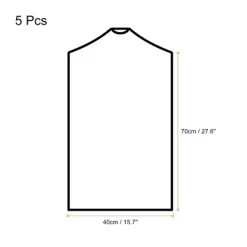 Unique Bargains Lightweight PE Closet Storage Dustproof Garment Cover 5 Pcs