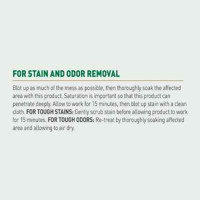 Nature's Miracle Unscented Enzymatic Formula Urine Stain Remover For Dogs - 1gal 5 Nature's Miracle Unscented Enzymatic Formula Urine Stain Remover For Dogs - 1gal - Image 3