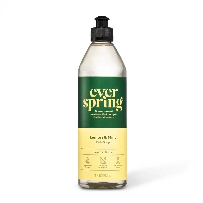 Lemon & Mint Liquid Dish Soap - 18 Fl Oz - Everspring™ 5 Lemon & Mint Liquid Dish Soap - 18 Fl Oz - Everspring™ - Image 3