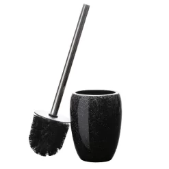 Eclat Glitter Bowl Brush Holder Black - Elle Décor