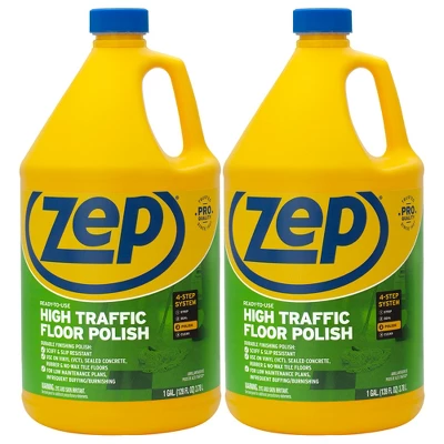 Zep High Traffic Floor Polish – Scuff Resistant Floor Shine – 1 Gallon 3 Zep High Traffic Floor Polish – Scuff Resistant Floor Shine – 1 Gallon