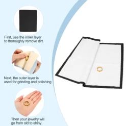 Unique Bargains Pure Cotton Flannel Jewelry Cleaning Double Layer Cleaning Cloth 2 Pcs -Cleaning Supply Store GUEST 77f21ba5 2238 4f66 b39a a27a19e4adbc
