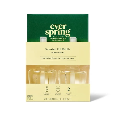 Scented Oil Refill Air Freshener - Lemon & Mint - 1.3 Fl Oz/2pk - Everspring™ 5 Scented Oil Refill Air Freshener - Lemon & Mint - 1.3 Fl Oz/2pk - Everspring™ - Image 3