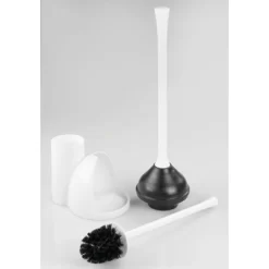 IDESIGN UNA Slim Bowl Brush And Plunger White -Cleaning Supply Store GUEST 7cc6121f 1e5a 4b59 a340 b95ec1efc0fb