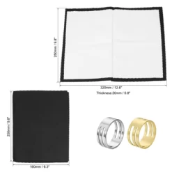 Unique Bargains Double Layer Pure Cotton Flannel Cleaning Cloth