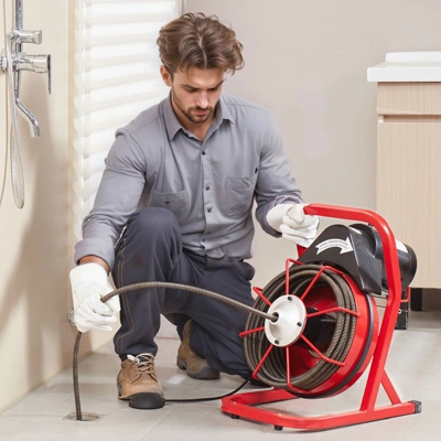 VEVOR Drain Cleaner Machine 50FT X 1/2 Inch, Sewer Snake Auger Manual Feed, 250W Electric Drain Cleaning Machine, Silver 3 VEVOR Drain Cleaner Machine 50FT X 1/2 Inch, Sewer Snake Auger Manual Feed, 250W Electric Drain Cleaning Machine, Silver