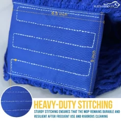 Bison Life Heavy Duty Loop End Wet Mop Head Replacement Refills, 5" Headband, Blue - 3 Pack -Cleaning Supply Store GUEST 81a50ac2 aca3 401b 9469 15087928ca5b