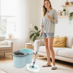 Mop And Bucket With Wringer Set For Home, 50" Extended Handle -Cleaning Supply Store GUEST 8ce3629d bdfa 4092 8a42 2b735bb53d6d