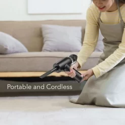 HOM Air Duster & Mini Vacuum Cleaner Kit - 7 Attachments, For Computer, Car, & Electronics - Cordless Compressed Air Spray & Dust Vacuum Combo