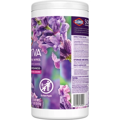 Clorox Scentiva Disinfecting Wipes - Lavender - 75ct 12 Clorox Scentiva Disinfecting Wipes - Lavender - 75ct - Image 10
