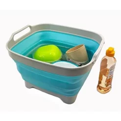 SAMMART 7.5L (2 Gallons) Collapsible Dishpan With Draining Plug -Cleaning Supply Store GUEST 93a4d25a 409c 4f85 bbeb 48b6bd1b2da6