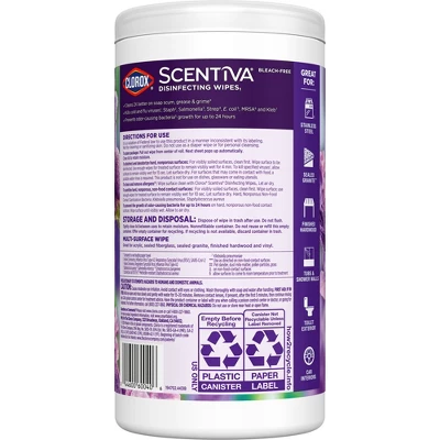 Clorox Scentiva Disinfecting Wipes - Lavender - 75ct 13 Clorox Scentiva Disinfecting Wipes - Lavender - 75ct - Image 11
