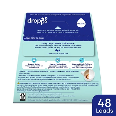 Dropps Dish UltraWash Biobased Detergent Pods - Unscented - 48ct 10 Dropps Dish UltraWash Biobased Detergent Pods - Unscented - 48ct - Image 8