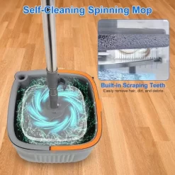 Racxily Spin Mop And Bucket System Includes Dual Compartment Mop Bucket 4Pcs Thick Washable Microfiber Mop Pads For Home Cleaning -Cleaning Supply Store GUEST 9be05315 5f20 44c7 ad0a c3232dfb85db