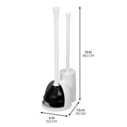 IDESIGN UNA Slim Bowl Brush And Plunger White -Cleaning Supply Store GUEST 9f090e96 e445 41bd 9d20 dcf4571b55ff