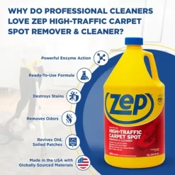 Zep High Traffic Carpet Spot Remover & Cleaner – Enzymatic Stain Remover – 1 Gallon -Cleaning Supply Store GUEST a41a1031 6e78 4695 8a43 3b01e550b77f