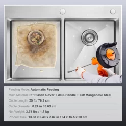 VEVOR Drain Auger 25Ft, Plumbing Snake Auto Feed, Plumbers Snake With Drill Attachment, Pipe Snake Drain Clog Remover, Orange&Black -Cleaning Supply Store GUEST a446b770 5182 43fc 87a6 d654f1b905e5