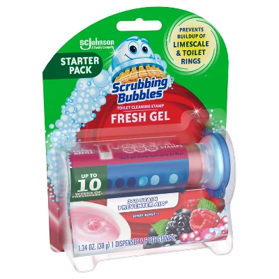 Scrubbing Bubbles Berry Burst Fresh Gel Toilet Cleaning Stamp - 6ct 10 Scrubbing Bubbles Berry Burst Fresh Gel Toilet Cleaning Stamp - 6ct - Image 8