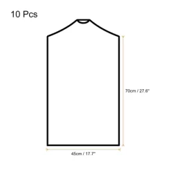 Unique Bargains Lightweight PE Closet Storage Dustproof Garment Cover 10 Pcs
