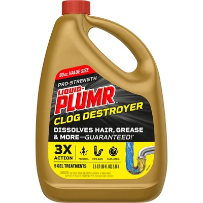 Liquid-Plumr Pro-Strength Full Clog Destroyer Plus PipeGuard - 80 Fl Oz 2 Liquid-Plumr Pro-Strength Full Clog Destroyer Plus PipeGuard - 80 Fl Oz