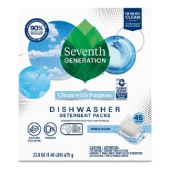 Seventh Generation Free & Clear Natural Dishwasher Detergent Packs - 45ct