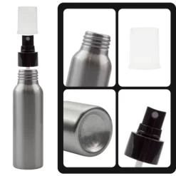 Cornucopia Brands 2oz Aluminum Fine Mist Spray Bottles, 6pk; Empty Mini Metal Atomizer Bottles, 2.75oz Travel, Purse, And Sample Size -Cleaning Supply Store GUEST aa033631 2bb4 40cb bf57 862dd061853a