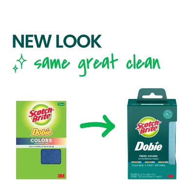 Scotch-Brite Dobie Cleaning Pads - Colors - 3ct 3 Scotch-Brite Dobie Cleaning Pads - Colors - 3ct