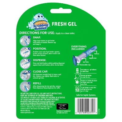 Scrubbing Bubbles Floral Fusion Scent Fresh Gel Toilet Cleaning Stamp - 1.34oz/6ct 4 Scrubbing Bubbles Floral Fusion Scent Fresh Gel Toilet Cleaning Stamp - 1.34oz/6ct - Image 2