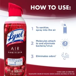 Lysol Aerosol Air Sanitizer - Berry Burst - 10oz -Cleaning Supply Store GUEST ad471461 1e5a 4259 8836 36b8dc1938f1