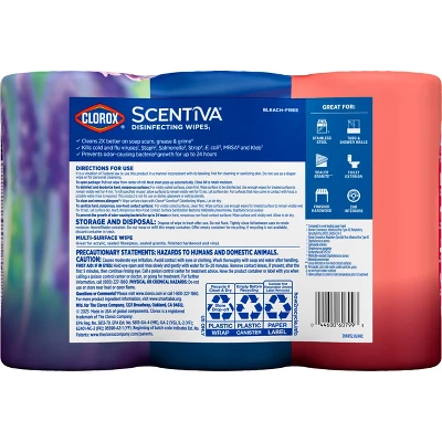 Clorox Scentiva Disinfecting Wipes - 75ct/3pk 5 Clorox Scentiva Disinfecting Wipes - 75ct/3pk - Image 3
