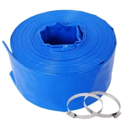 NAYSAYE Pool Cleaning Supply PVC Lay Flat Discharge Hose With Clamps For Swimming Pool And Outdoor Use , Blue, 15.2"*15.20"*7.60" -Cleaning Supply Store GUEST b1a0b102 6b7e 4780 bd8c 52c7ee51294b 1