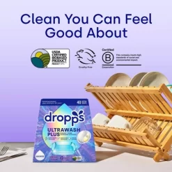 Dropps Dish UltraWash Plus Biobased Detergent Pods - Unscented - 40ct -Cleaning Supply Store GUEST b3f2bc68 98ce 466d 8be6 85a780b2f650