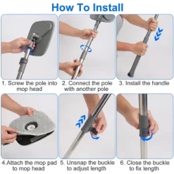 Racxily Spin Mop And Bucket System Includes Dual Compartment Mop Bucket 4Pcs Thick Washable Microfiber Mop Pads For Home Cleaning -Cleaning Supply Store GUEST b4a9b386 4707 4bf4 b062 c808751284a8