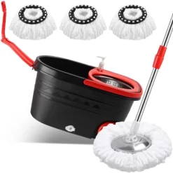 Spin Mop And Bucket With Wringer Set, 2X Round Wheels For Home Cleaning System -Cleaning Supply Store GUEST b5aaa0fa 9282 4cf1 a01f 45645e08fb9e
