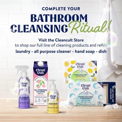 Cleancult Toilet Bowl Cleaner Sheets - Fresh Lemon - 32ct 9 Cleancult Toilet Bowl Cleaner Sheets - Fresh Lemon - 32ct - Image 7
