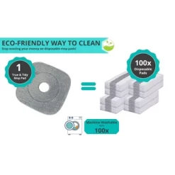 True & Tidy Reusable Square Microfiber Mop Pad Refill Compatible With TrueClean Spin Mop & Bucket System - 2ct -Cleaning Supply Store GUEST bb65c069 b866 49c9 98ae 43863e5dca48