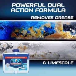 Finish Fight Grease And Limescale Liquid Dishwasher Hygienic Cleaner - 8.45 Fl Oz