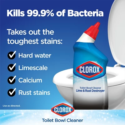 Clorox Tough Stain Toilet Bowl Cleaner - 24 Fl Oz 4 Clorox Tough Stain Toilet Bowl Cleaner - 24 Fl Oz - Image 2