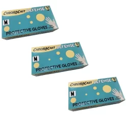 ChromaCast Defense Disposable Clear Nylon Work Bench Gloves, 100 Pack - Latex Free, Medium | 3 PACK -Cleaning Supply Store GUEST c39df720 c2ef 4d29 bc65 61cfb3d45b1b