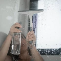 OU Multipurpose Silicone Squeegee For Windows, Shower & Glass – Lightweight Multipurpose Cleaner With Nonslip Handle & Hanging Loop