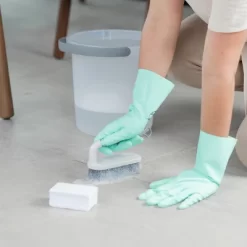 OU Scrub Brush With Ergonomic Handle, All Purpose Heavy Duty Cleaning Scrubber For Bathroom & Kitchen With Nonslip Handle, Scraper Edge & Hanging Loop -Cleaning Supply Store GUEST c66fba6a 1583 47b6 a37b 6e9986c3aadd