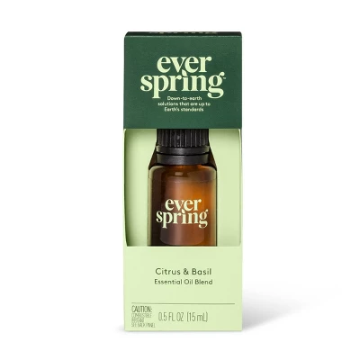 Citrus & Basil Essential Oil Blend - 0.5 Fl Oz - Everspring™ 5 Citrus & Basil Essential Oil Blend - 0.5 Fl Oz - Everspring™ - Image 3