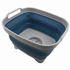 SAMMART 7.5L (2 Gallons) Collapsible Dishpan With Draining Plug -Cleaning Supply Store GUEST c7d68bea 2207 45ed b2ad 69179716f5eb