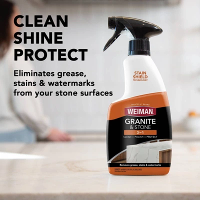Weiman Granite & Stone 3-in-1 Cleaners - 24oz 3 Weiman Granite & Stone 3-in-1 Cleaners - 24oz