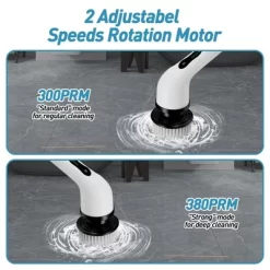 JANSNO Electric Rotating Cleaning Brush With 9 Replaceable Heads, Adjustable Extended Handle, Floor & Multi-Surface 13 JANSNO Electric Rotating Cleaning Brush With 9 Replaceable Heads, Adjustable Extended Handle, Floor & Multi-Surface -Cleaning Supply Store GUEST c99348ae 15aa 4f78 a23c 797f216c8499