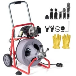 AMERLIFE Electric Drain Cleaner Machine With Auto-Feed & 10 Cutters, Sewer Snake Auger -Cleaning Supply Store GUEST cb6d9247 b230 4545 bb72 7cc7d1b11e30