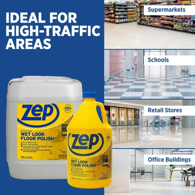 Zep Wet-Look Floor Polish – Enhances Hard Floor Appearance – 1 Gallon 7 Zep Wet-Look Floor Polish – Enhances Hard Floor Appearance – 1 Gallon - Image 5