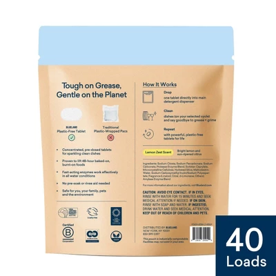 Blueland Lemon Zest Dishwasher Detergent Tablets - 40ct 3 Blueland Lemon Zest Dishwasher Detergent Tablets - 40ct