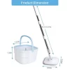 Racxily Spin Mop And Bucket W/ Wringer Set Flat Floor Mop With Clean & Dirty Water Separate System 2 Replaceable Reusable Washable Microfiber Mop Pads -Cleaning Supply Store GUEST dbc3f9ec 05d1 4a43 99f0 eb33ddf67903